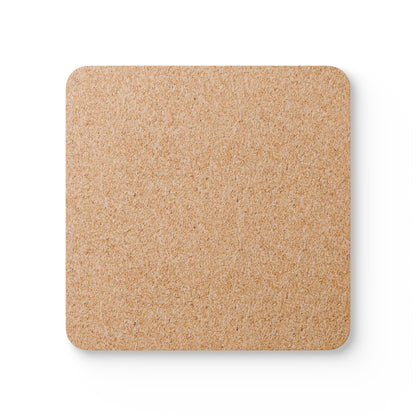 Natural cork coaster in beige, featuring a minimalist square design that provides a durable and eco-friendly surface for protecting tables from drinkware.