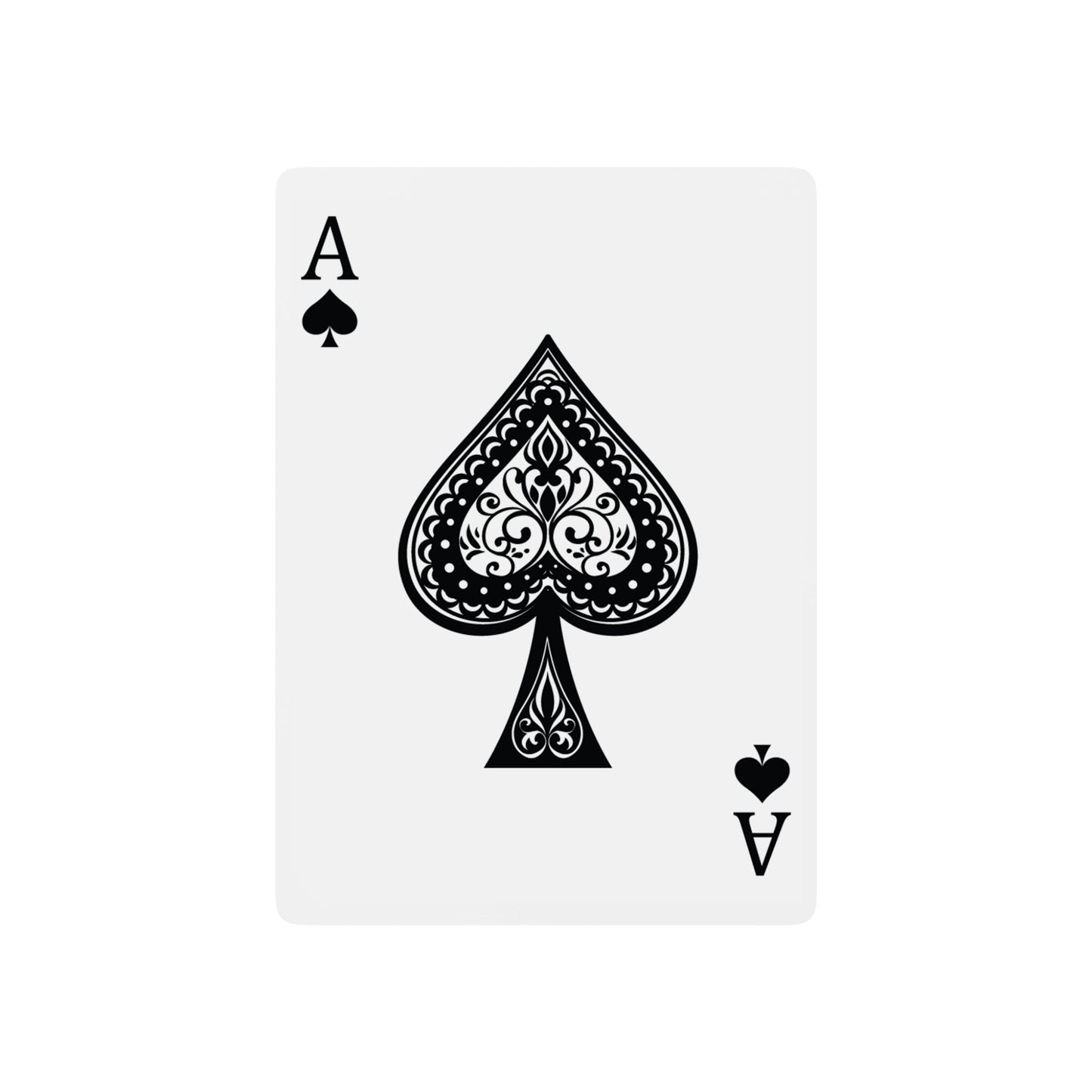 The number one is displayed on the playing card.