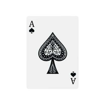 The number one is displayed on the playing card.