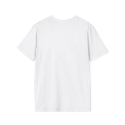 The back side of a white T-shirt.