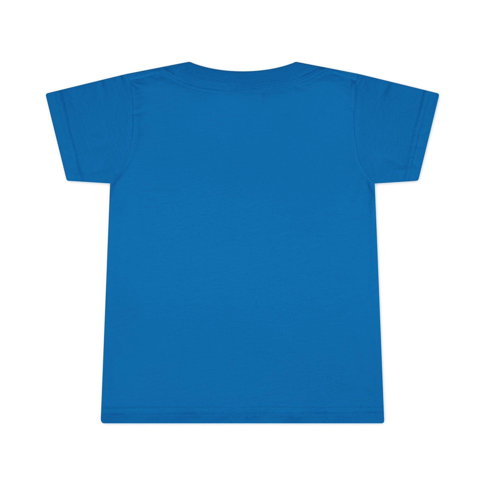 Blue toddler T-shirt featuring a colorful illustrated city map with vehicles and roads, designed for kids who enjoy playful and educational graphics.