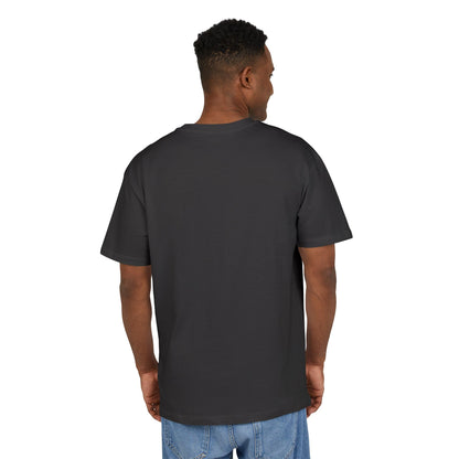 Back view of man wearing black men’s T-shirt with clean design and relaxed fit—comfortable and versatile piece for casual everyday outfits.